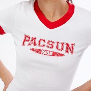 Red and White Pacsun Shirt